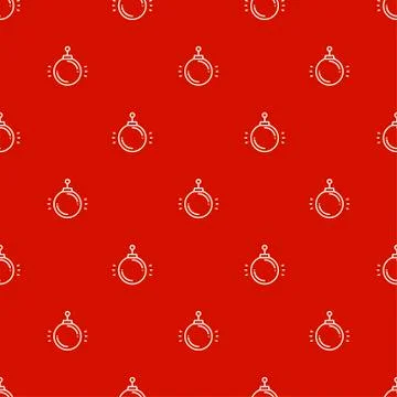 Christmas New Year seamless pattern with ball. Holiday background. Christmas Stock Illustration