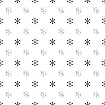 Christmas New Year seamless pattern with snowflakes. Holiday background. Silv Stock Illustration