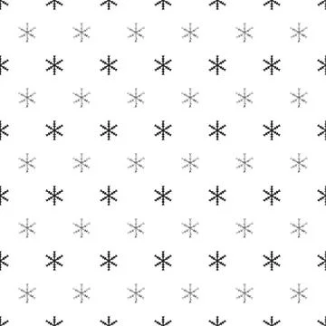Christmas New Year seamless pattern with snowflakes. Holiday background. Silv Stock Illustration