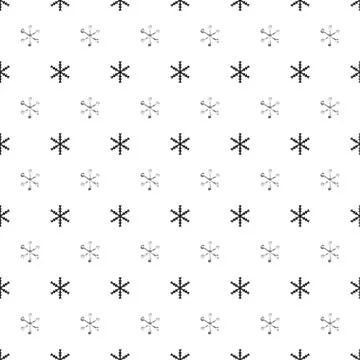 Christmas New Year seamless pattern with snowflakes. Holiday background. Silv Stock Illustration