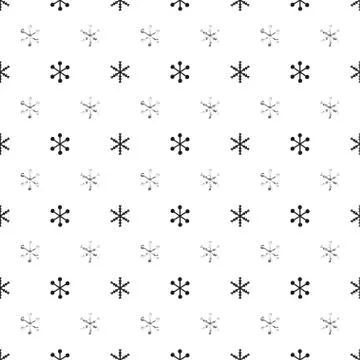 Christmas New Year seamless pattern with snowflakes. Holiday background. Silv Stock Illustration