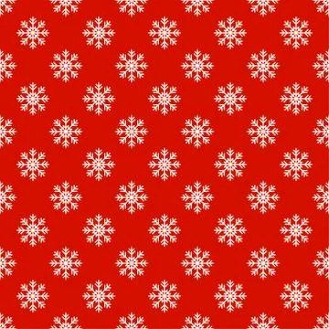 Christmas New Year seamless pattern with snowflakes. Holiday background. Snow Stock Illustration
