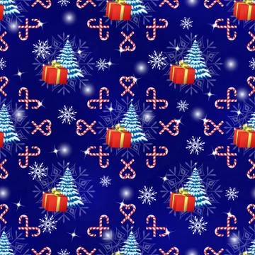 Christmas, new year seamless pattern Stock Illustration