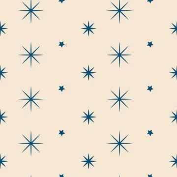 Christmas New Year seamless pattern with snowflakes. Stock Illustration