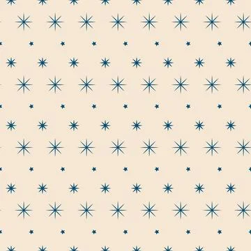 Christmas New Year seamless pattern with stars. Stock Illustration