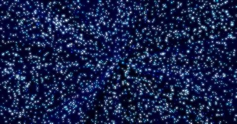 Christmas New Year snowfall from small glowing flying snowflakes particles .. Stock Illustration