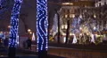 Christmas, New year time in city streets, decorated and illuminated. HD Footage