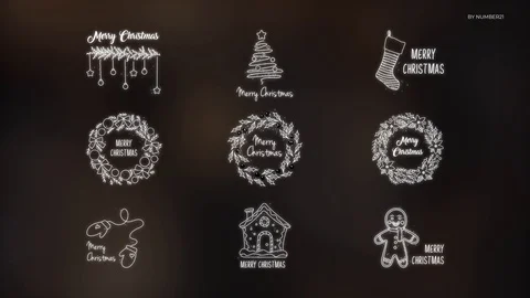 Christmas &amp; New Year Titles Stock After Effects