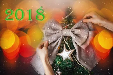 Christmas new year tree Stock Photos