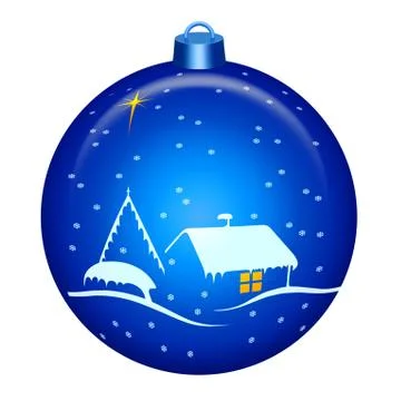 Christmas night globe Stock Illustration