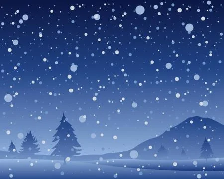 Christmas night Stock Illustration