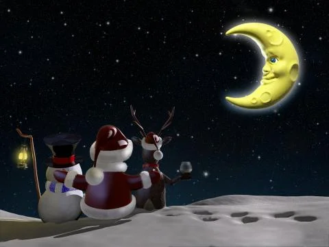 Christmas night Stock Illustration