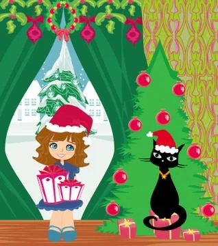 Christmas night Stock Illustration