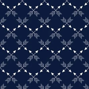 Christmas nordic pattern with arrows Stock Illustration
