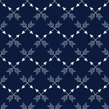 Christmas nordic pattern with arrows Stock Illustration