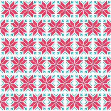Christmas nordic seamless pattern Stock Illustration