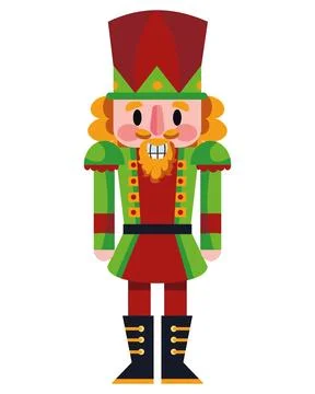 Christmas nutcracker cartoon Stock Illustration