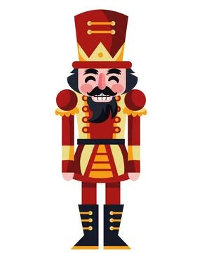 Christmas nutcracker character Illustrazione stock