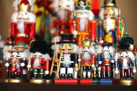 Christmas nutcracker collection Stock Photos
