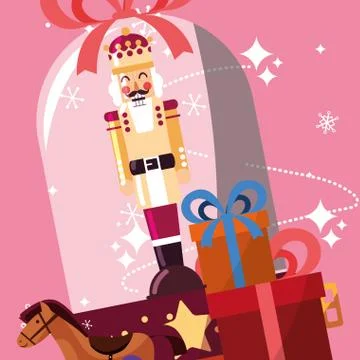 Christmas nutcracker design 스톡 일러스트