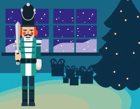 Christmas nutcracker design Stock Illustration