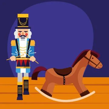 Christmas nutcracker design 스톡 일러스트