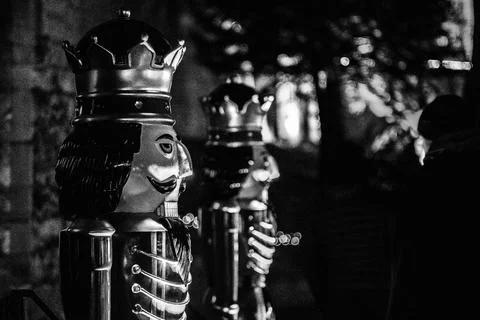 Christmas Nutcracker Statues Stock Photos