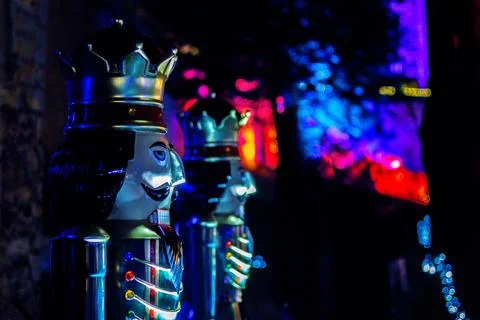 Christmas Nutcracker Statues Stock Photos
