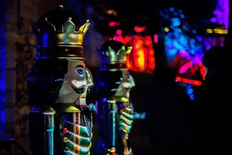 Christmas Nutcracker Statues Stock Photos