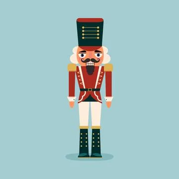 Christmas nutcracker vector illustration on light background Stock Illustration