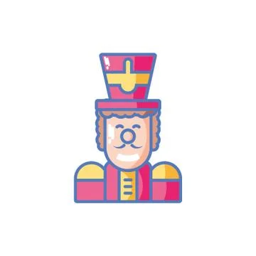 Christmas nutcracker on white background Stock Illustration