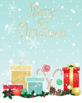 Christmas objects Stock Illustration