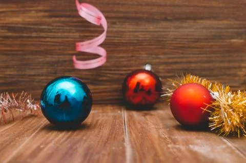 Christmas Objects On Table Stock Photos