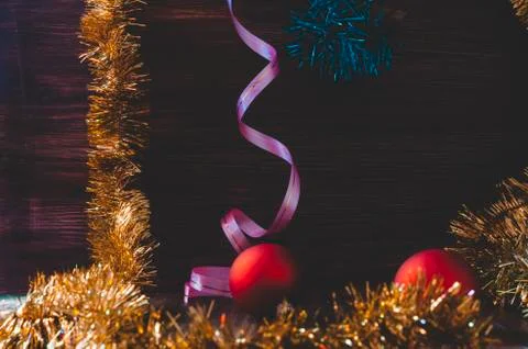 Christmas Objects On Table Stock Photos