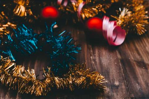 Christmas Objects On Table Stock Photos