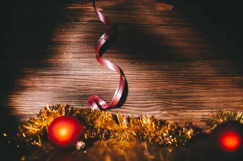 Christmas Objects On Table Stock Photos
