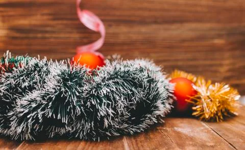 Christmas Objects On Table Stock Photos