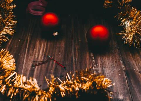 Christmas Objects On Table Stock Photos
