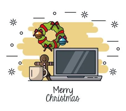 Christmas in office Illustrazione stock