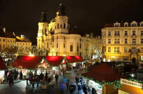 Christmas in oldtown square Stock Photos