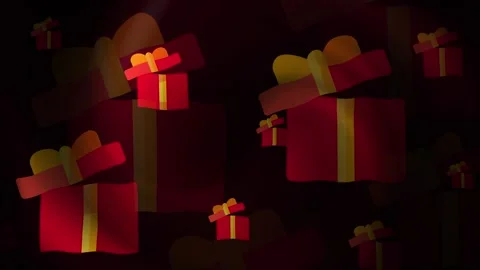 Christmas Open Box Background Loop Stock Footage 309501538