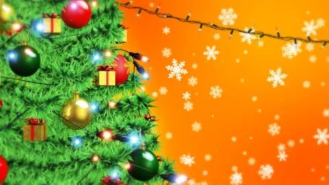 Christmas Orange Background Foto stock
