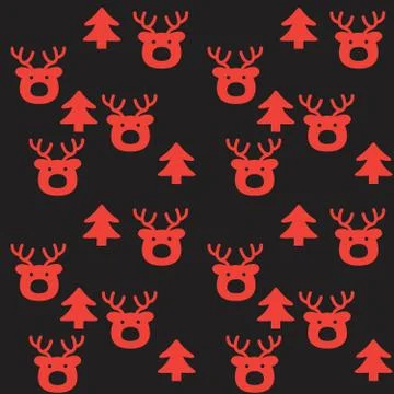 Christmas Orange Holiday seamless pattern background Stock Illustration