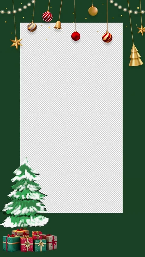 Christmas Ornament Backdrop on Vertical screen Stock Footage 324497500