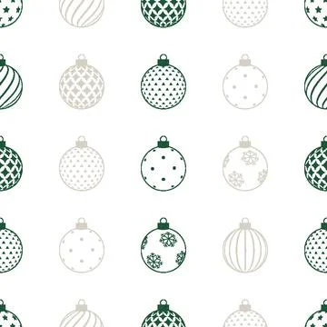 Christmas Ornament Seamless Pattern. Vector seamless pattern illustration Stock Illustration