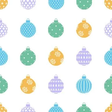 Christmas Ornament Seamless Pattern. Vector seamless pattern illustration Stock Illustration