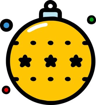 Christmas ornament with star pattern Stock Illustration