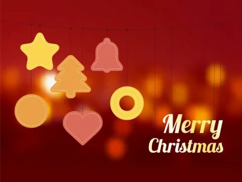 Christmas ornament on thread Stock Illustration