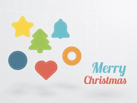 Christmas ornament on thread Stock Illustration