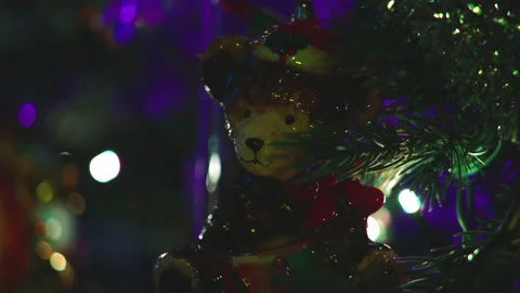 Christmas ornament, tree background Stock Footage 228765012